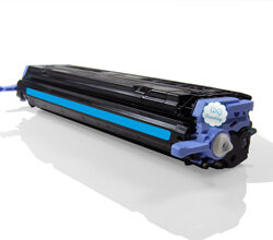 Cartucho de tóner compatible HP Q6001A (124A) cian azul para impresoras HP Color LaserJet 1600 y 2600