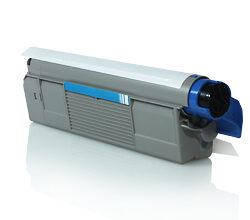 Tóner genérico compatible OKI 44315307 de color cyan para impresoras láser color de la serie C610