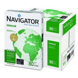 Paquete de 500 hojas de papel Navigator A4 80g blanco universal para impresora