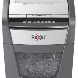2020050XEU_1 Rexel Optimum AutoFeed 50X Destructora Automatica de Corte en Particulas - 20L - Alimentacion Automatica 50 hojas - Ranura Manual 6 Hojas - Anti Atasco
