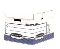 Fellowes Bankers Box Contenedor de Archivos - Tapa Fija - Montaje Automatico Fastfold - Carton Reciclado Certificacion FSC