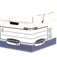 Fellowes Bankers Box Contenedor de Archivos - Tapa Fija - Montaje Automatico Fastfold - Carton Reciclado Certificacion FSC