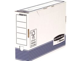 Fellowes Bankers Box Caja de Archivo Definitivo 80mm Folio - Montaje Automatico Fastfold - Carton Reciclado Certificacion FSC