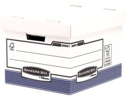 Fellowes Bankers Box Contenedor de Archivos - Montaje Automatico Fastfold - Carton Reciclado Certificacion FSC