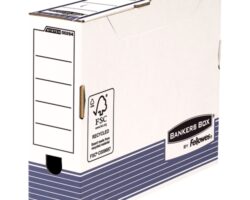 Fellowes Bankers Box Caja de Archivo Definitivo 80mm A4 - Montaje Automatico Fastfold - Carton Reciclado Certificacion FSC