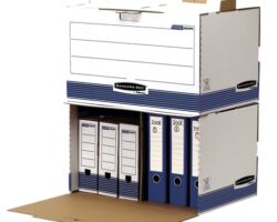 Fellowes Bankers Box Contenedor de Archivos - Acceso Frontal - Montaje Manual - Carton Reciclado Certificacion FSC