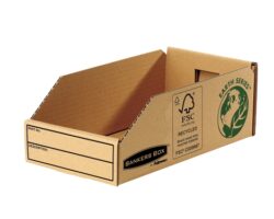 Fellowes Bankers Box Earth Bandeja de Carton 147mm - Montaje Manual - Carton Reciclado Certificacion FSC - Color Marron
