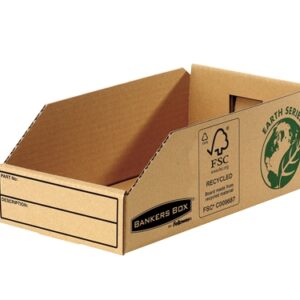 Fellowes Bankers Box Earth Bandeja de Carton 147mm - Montaje Manual - Carton Reciclado Certificacion FSC - Color Marron