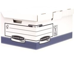 Fellowes Bankers Box Maxi Contenedor de Archivos - Tapa Fija - Montaje Automatico Fastfold - Carton Reciclado Certificacion FSC