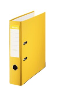 42324 Esselte Archivador de Palanca - Formato Folio - Lomo 75mm - Capacidad para 500 Hojas - Color Amarillo
