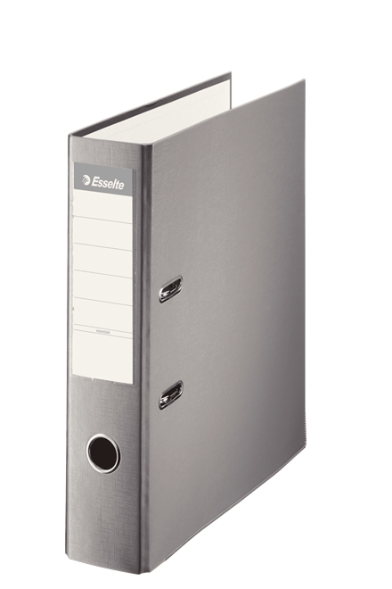 Esselte Archivador de Palanca - Formato A4 - Lomo 75mm - Capacidad para 500 Hojas - Color Gris