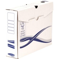 4460102_1 Fellowes Bankers Box Basic Pack de 25 Cajas de Archivo Definitivo A4+ 80mm - Montaje Manual - Carton Reciclado Certificacion FSC