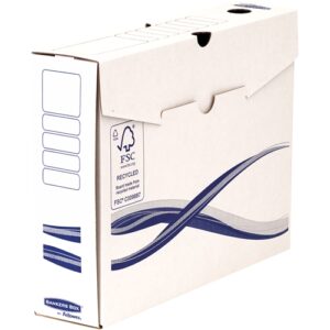 Fellowes Bankers Box Basic Pack de 25 Cajas de Archivo Definitivo A4+ 80mm - Montaje Manual - Carton Reciclado Certificacion FSC