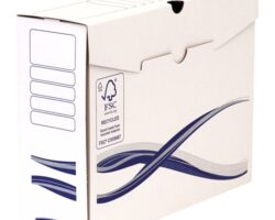 Fellowes Bankers Box Basic Pack de 25 Cajas de Archivo Definitivo A4+ 100mm - Montaje Manual - Carton Reciclado Certificacion FSC