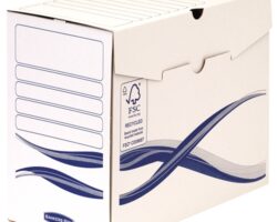 Fellowes Bankers Box Basic Pack de 25 Cajas de Archivo Definitivo A4+ 150mm - Montaje Manual - Carton Reciclado Certificacion FSC