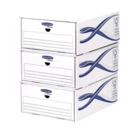 Fellowes Bankers Box Basic Pack de 5 Cajones Archivadores - Carton Reciclado Certificacion FSC