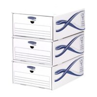 Fellowes Bankers Box Basic Pack de 5 Cajones Archivadores - Carton Reciclado Certificacion FSC