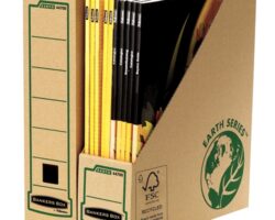 Fellowes Bankers Box Earth Revistero A4 - Carton Reciclado Certificacion FSC - Color Marron