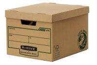 4470601 Fellowes Bankers Box Earth Gran Contenedor de Archivos - Montaje Manual - Carton Reciclado Certificacion FSC - Color Marron