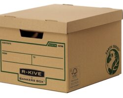 Fellowes Bankers Box Earth Gran Contenedor de Archivos - Montaje Manual - Carton Reciclado Certificacion FSC - Color Marron