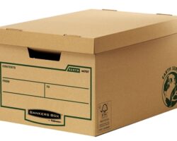 Fellowes Bankers Box Earth Maxi Contenedor de Archivos - Montaje Manual - Carton Reciclado Certificacion FSC - Color Marron