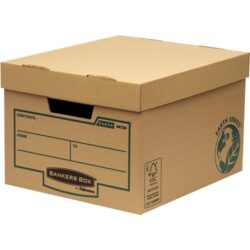 4472401 Fellowes Bankers Box Earth Contenedor de Archivos - Montaje Manual - Carton Reciclado Certificacion FSC - Color Marron