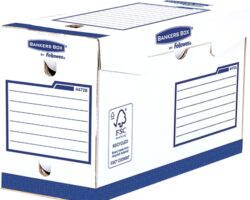Fellowes Bankers Box Basic Pack de 20 Cajas de Archivo Definitivo A4+ 150mm - Extra Resistente - Montaje Manual - Carton Reciclado Certificacion FSC