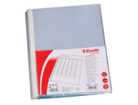 46134_2 Esselte Pack de 100 Fundas Multitaladro Portadocumentos - Formato Folio - 16 Taladros - 80 Micras - Piel de Naranja - Color Transparente