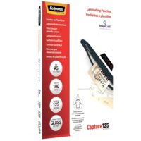 Fellowes Pack de 100 Fundas para Plastificar Brillo A5 - 125 Micras - Alta Calidad - Transparente