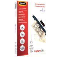 5307407_3 Fellowes Pack de 100 Fundas para Plastificar Brillo A4 - 125 Micras - Alta Calidad - Transparente