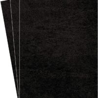 Fellowes Pack de 100 Portadas de Carton Simil Piel Delta Cuero A4 - 250 gr - Color Negro