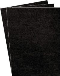 Fellowes Pack de 100 Portadas de Carton Simil Piel Delta Cuero A4 - 250 gr - Color Negro