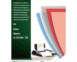 Fellowes Pack de 100 Portadas para Encuadernar de PVC A4 - 150 Micras - Muy Resistentes - Transparente