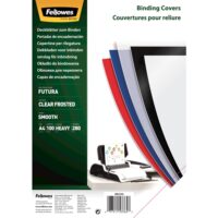 5376503 Fellowes Pack de 100 Portadas de Polipropileno A4 - 300 Micras - Muy Resistentes - Transparente