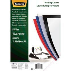 5376503 Fellowes Pack de 100 Portadas de Polipropileno A4 - 300 Micras - Muy Resistentes - Transparente
