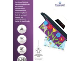 Pack de 25 fundas para plastificar Fellowes Apex A4 de 80 micras transparentes con acabado brillo