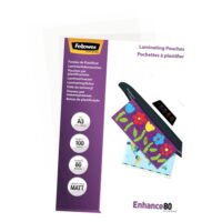 Fellowes Pack de 100 Fundas para Plastificar Mate A3 - 80 Micras - Alta Calidad - Transparente