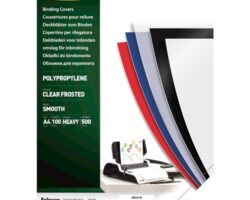 Fellowes Pack de 100 Portadas de Polipropileno A4 - 500 Micras - Acabado de Calidad - Color Transparente