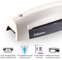 5715601_2 Fellowes Lunar A4 Plastificadora - Calentamiento en 4 Minutos - Grueso Bolsa 125 Micras