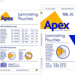 Pack de 100 Fundas para Plastificar Brillo A3 - 75 Micras - Alta Calidad - Transparente