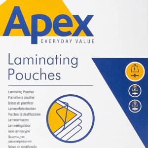 Pack de 100 Fundas para Plastificar Brillo A4 - 75 Micras - Resistente al Agua - Transparente