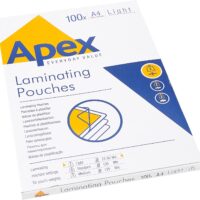 6003201_3 Pack de 100 Fundas para Plastificar Brillo A4 - 75 Micras - Resistente al Agua - Transparente