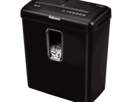 Fellowes P-30C Destructora de Papel Manual Corte en Partículas - Destruye hasta 6 Hojas - 15L - Color Negro