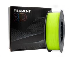 Filamento 3D PLA - Diametro 1.75mm - Bobina 1kg - Color Amarillo Fluorescente