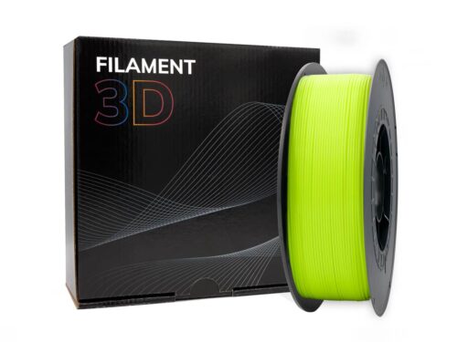 PLA-FluorYellow Filamento 3D PLA - Diametro 1.75mm - Bobina 1kg - Color Amarillo Fluorescente