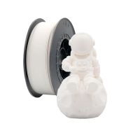 filamento-pla-blanco-1-75mm-1kg Bobina de filamento PLA Blanco de 1.75mm y 1kg para impresora 3D, material termoplástico ecológico de gran rigidez y tono blanco puro uniforme.