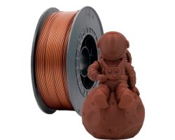 filamento-pla-bronce-1-75mm-1kg Bobina de filamento PLA Bronce de 1.75mm y 1kg para impresora 3D, material termoplástico ecológico de gran rigidez y acabado metálico bronceado uniforme.
