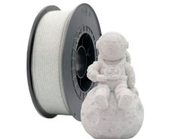 filamento-pla-marmol-1-75mm-1kg Bobina de filamento PLA Mármol de 1.75mm y 1kg para impresora 3D, material termoplástico con partículas minerales y acabado pétreo realista.
