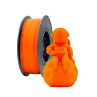 filamento-pla-naranja-1-75mm-1kg Bobina de filamento PLA Naranja de 1.75mm y 1kg para impresora 3D, material termoplástico ecológico de gran rigidez y tono naranja vivo uniforme.