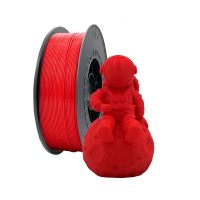 filamento-pla-rojo-1-75mm-1kg Bobina de filamento PLA Rojo de 1.75mm y 1kg para impresora 3D, material termoplástico ecológico de gran rigidez y tono rojo vivo uniforme.